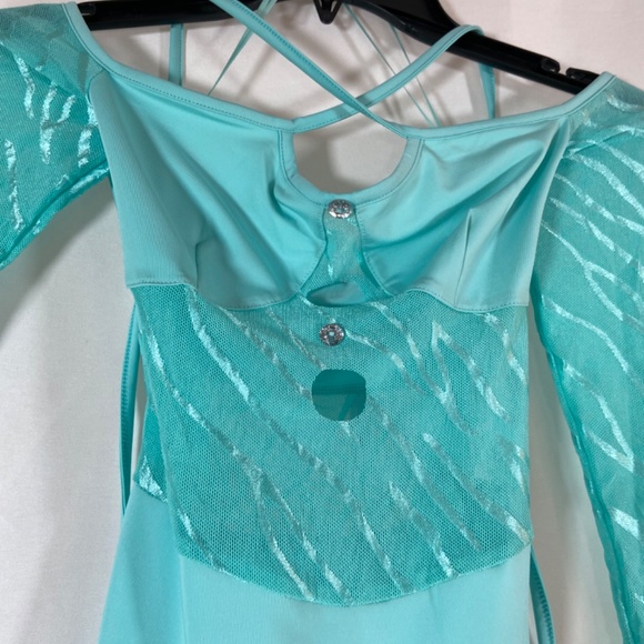 KATCH ME Blue Strap Halterneck Cut Out Spandex Bodycon Dress Small - Picture 8 of 10